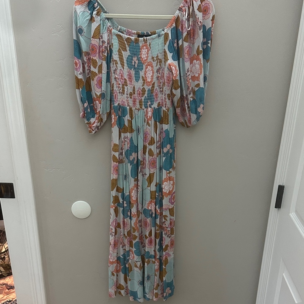Angie Multicolor Floral Long Sleeve Dress - Picture 2 of 3
